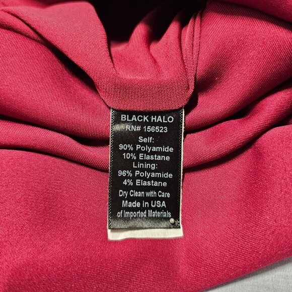 Black Halo Eve Anderson Off the Shoulder Sheath Dress Women Size 8 Burgundy - Picture 14 of 14